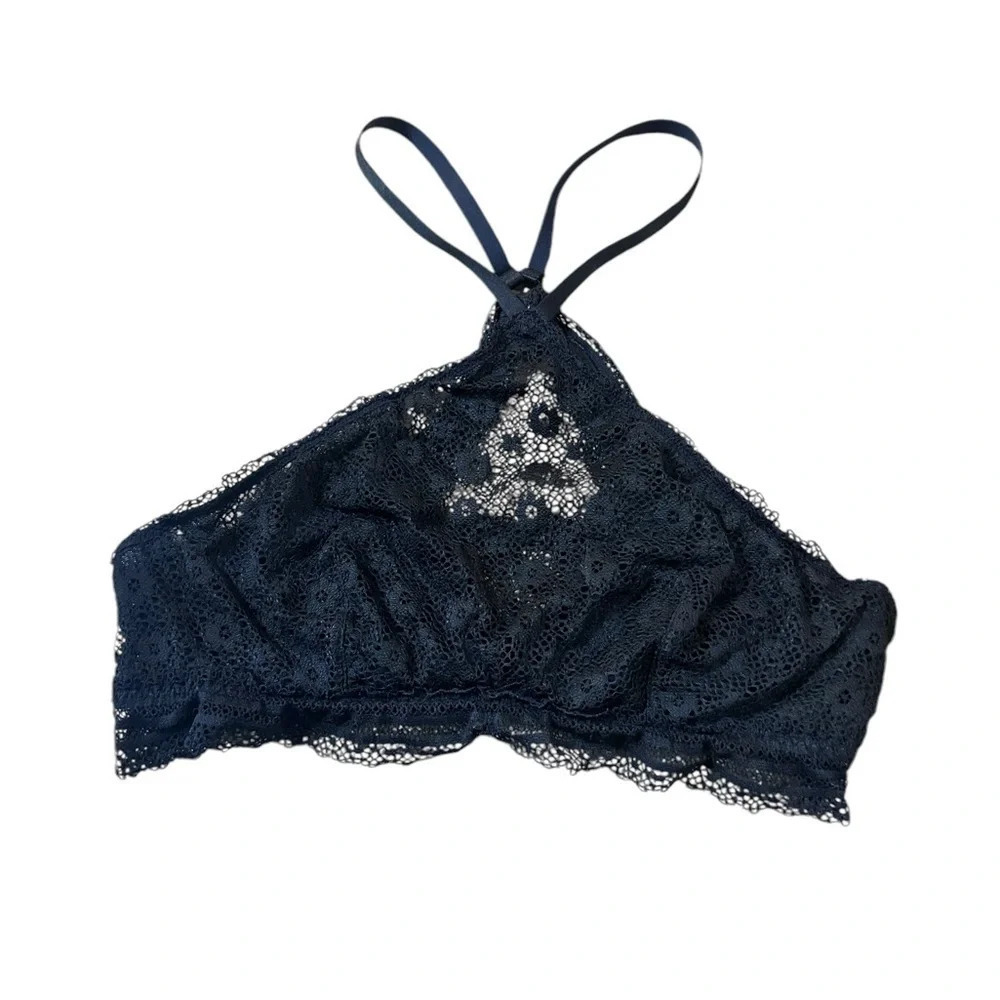 Victoria's Secret Black Lace Underwire Bralette size Large